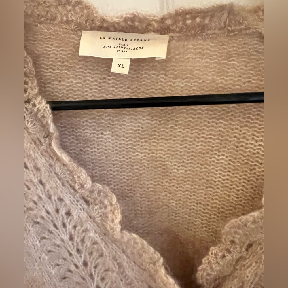 Sezane Angelie Cardigan in light beige XL